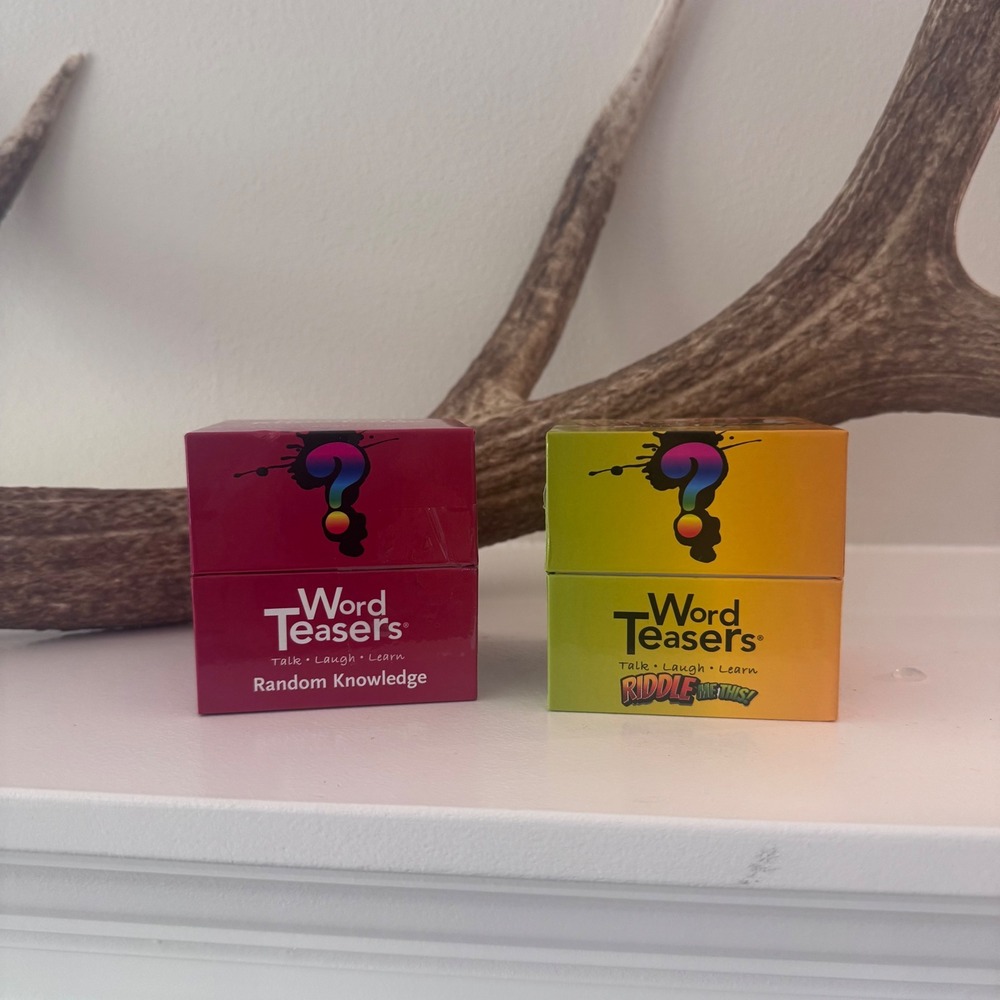 WordTeaser Card Game Set Random Knowledge & Riddle Me This Conversation Starters